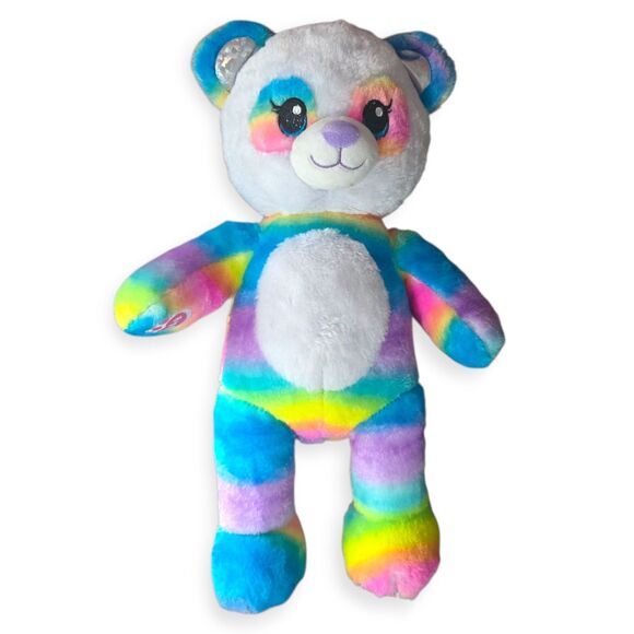 Build A Bear Rainbow Friends PANDA 16" - 2020 Plush Stuffed Animal Tie Dye - Picture 2 of 7
